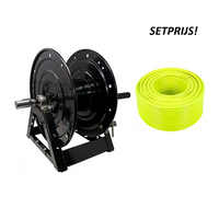 HP20 Slanghaspel + High-Vis Haspelslang 8mm 100 Meter - Setprijs