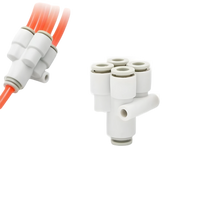 Push-In 5-Splitter Wit - voor 4 Slangen