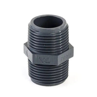 PVC Draadnippel 1/2 naar 1/2 Inch