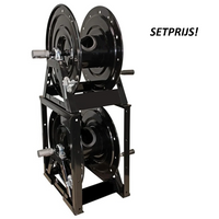 2x HP20 Slanghaspel + Stacking Bracket - Setprijs voor Boven Elkaar Monteren