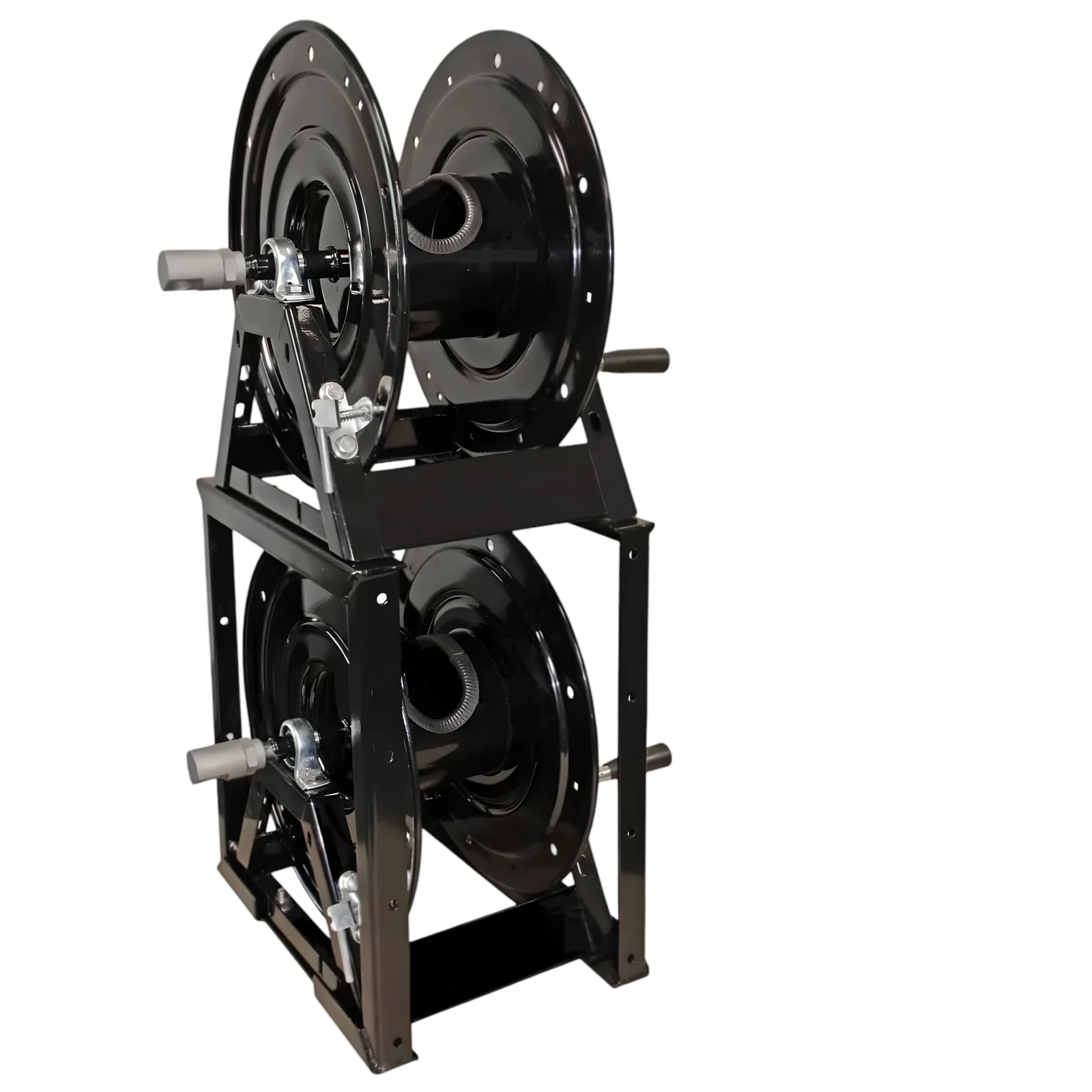 2x HP20 Slanghaspel + Stacking Bracket - Setprijs voor Boven Elkaar Monteren