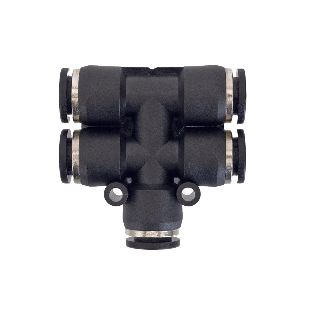 Push in T 5-splitter Zwart