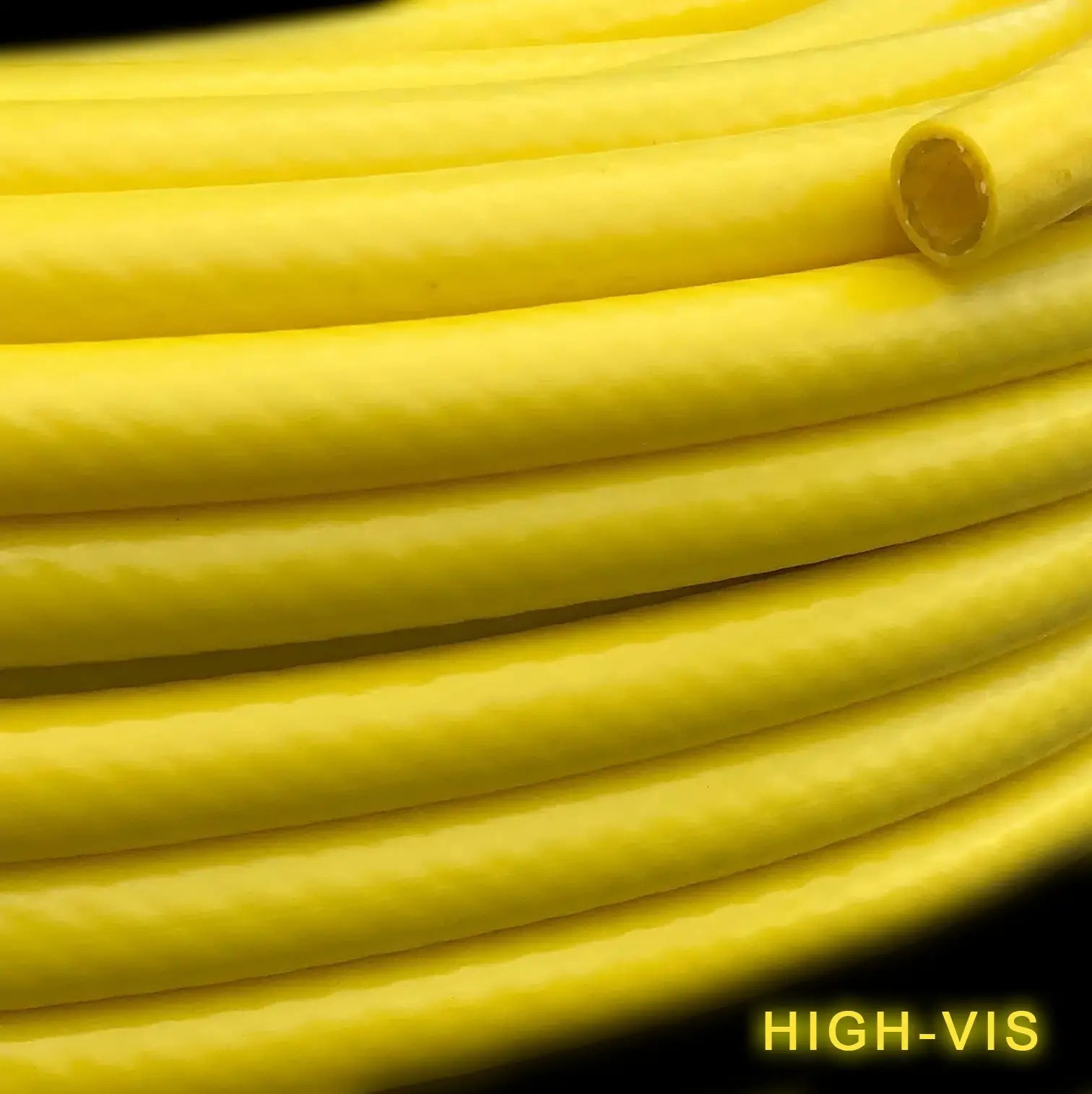 Flex High-Vis Steel Hose 5mm Yellow Per Meter