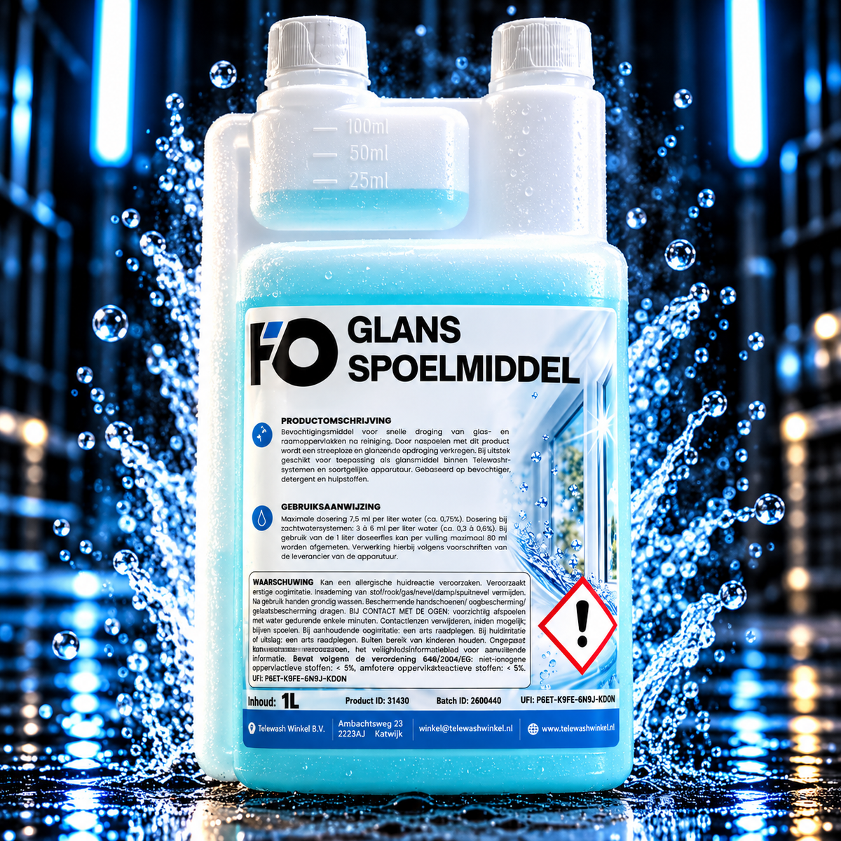 Telewash Glans Spoelmiddel 1L - Concentraat voor Streeploos, Snel Drogen-thumbmail-1