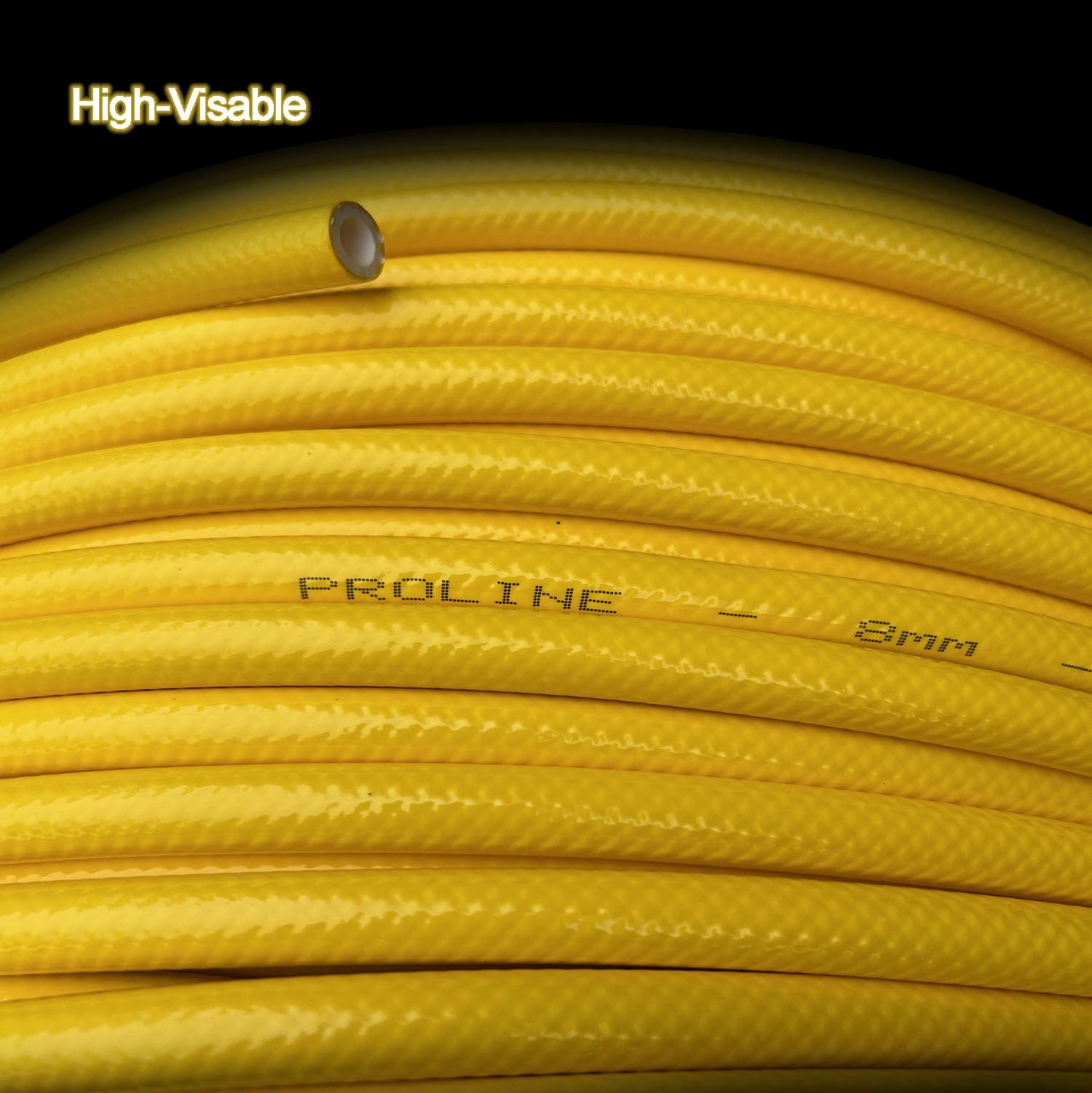 NEW! PRO-Line High-Vis Haspelslang GEEL 8mm - 100 meter