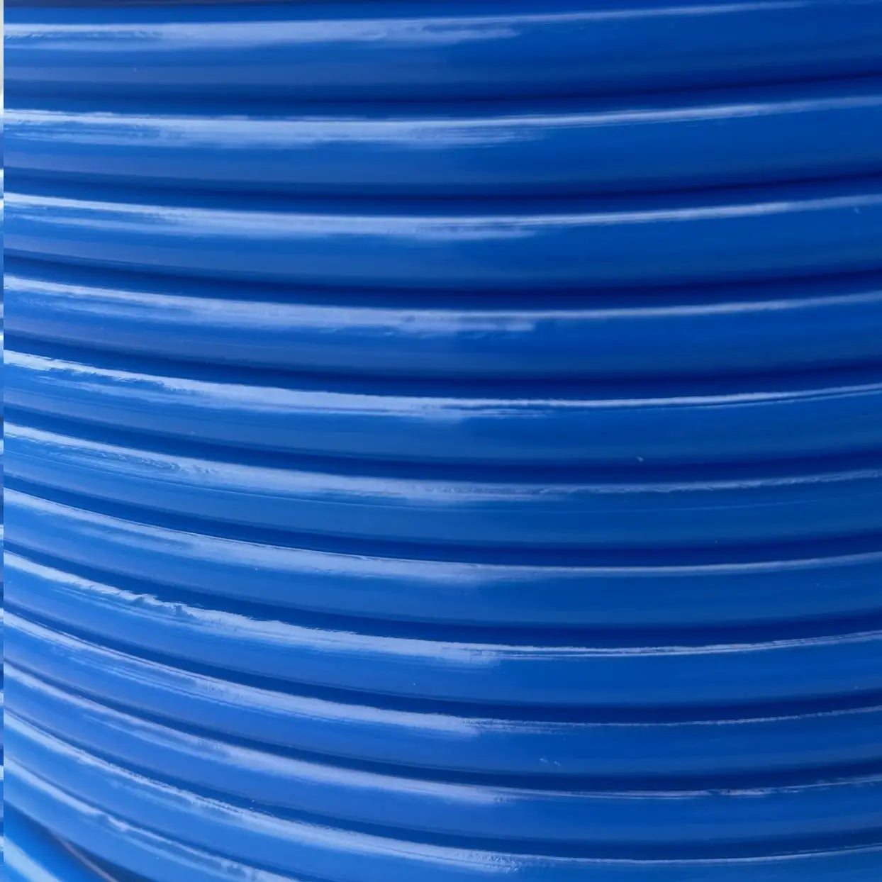 Starker, flexibler Stahlschlauch, 5 mm, blau, pro Meter