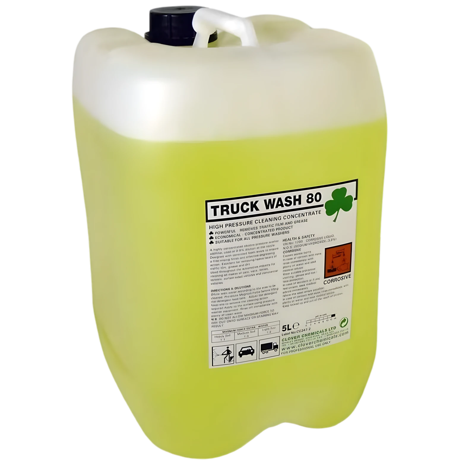 Clover TruckWash 80 - Alkalisch Reinigingsmiddel met Gecontroleerd Schuim (20 L)