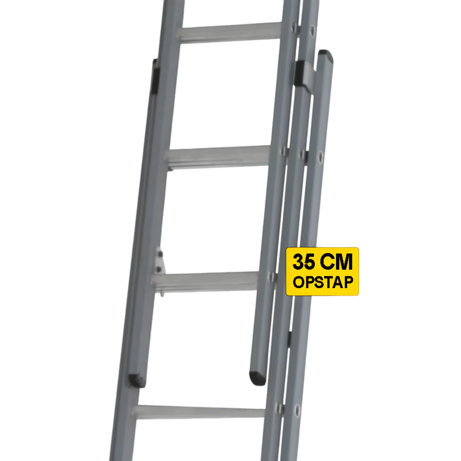Dirks Glazenwassersladder driedelig 3×12 treden – Opstap 35 cm