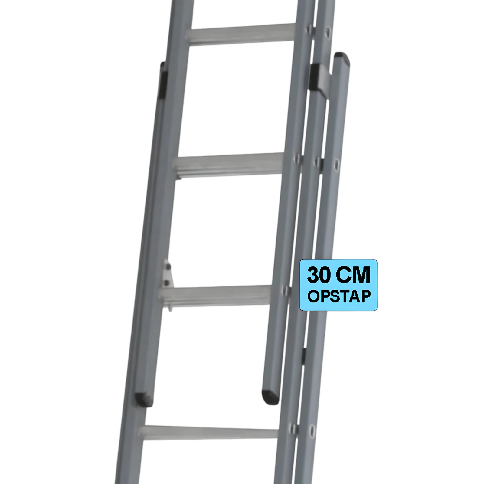 Dirks Glazenwassersladder driedelig 3×14 treden – Opstap 30 cm