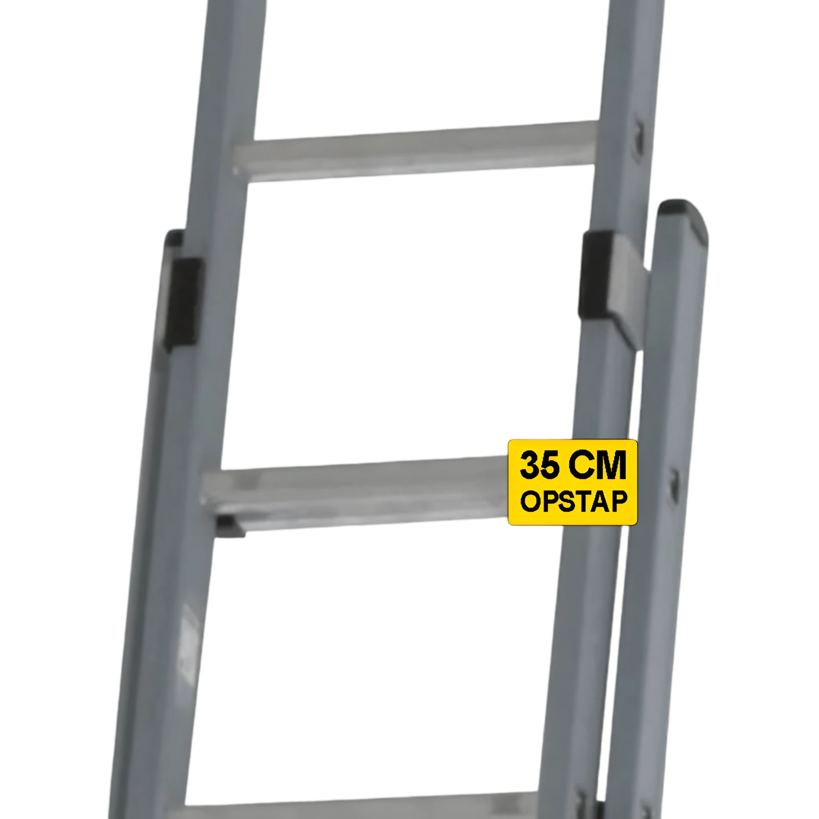 Dirks Glazenwassersladder tweedelig 2×11 treden – Opstap 35 cm