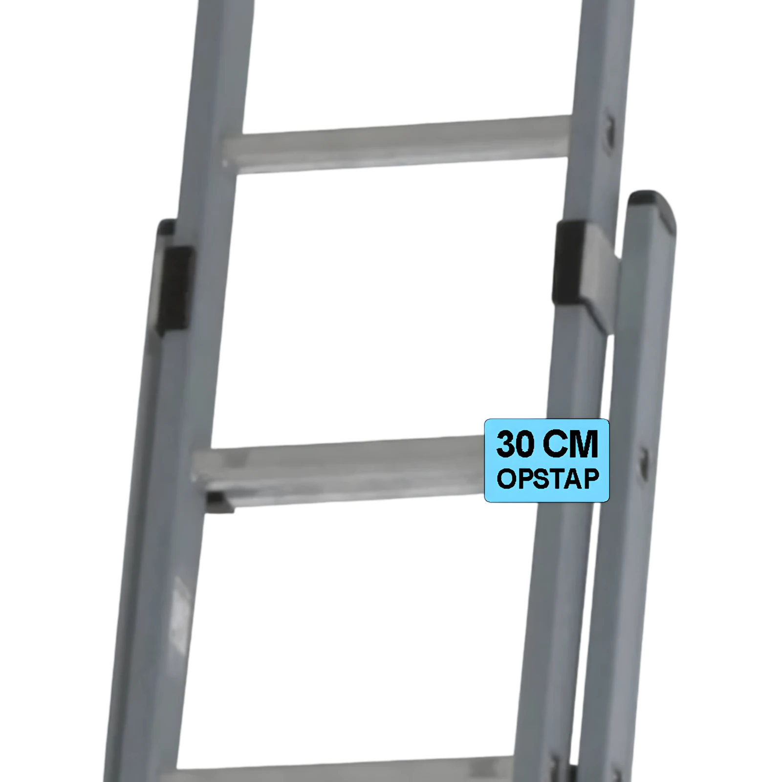 Dirks Glazenwassersladder tweedelig 2×9 treden – Opstap 30 cm