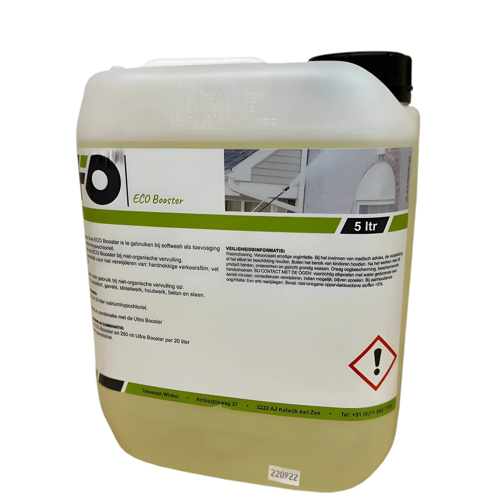 FO ECO Booster 5L - Milieuvriendelijke Softwash Booster voor Natriumhypochloriet