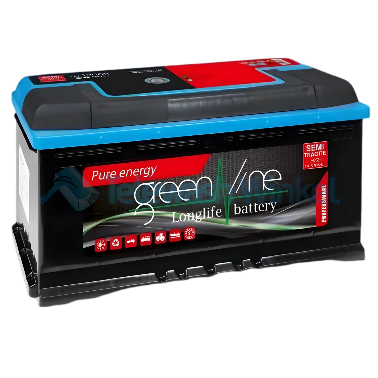 Greenline Accu 12V - Onderhoudsvrije Loodzuuraccu voor Telewash Systemen - productfoto 3
