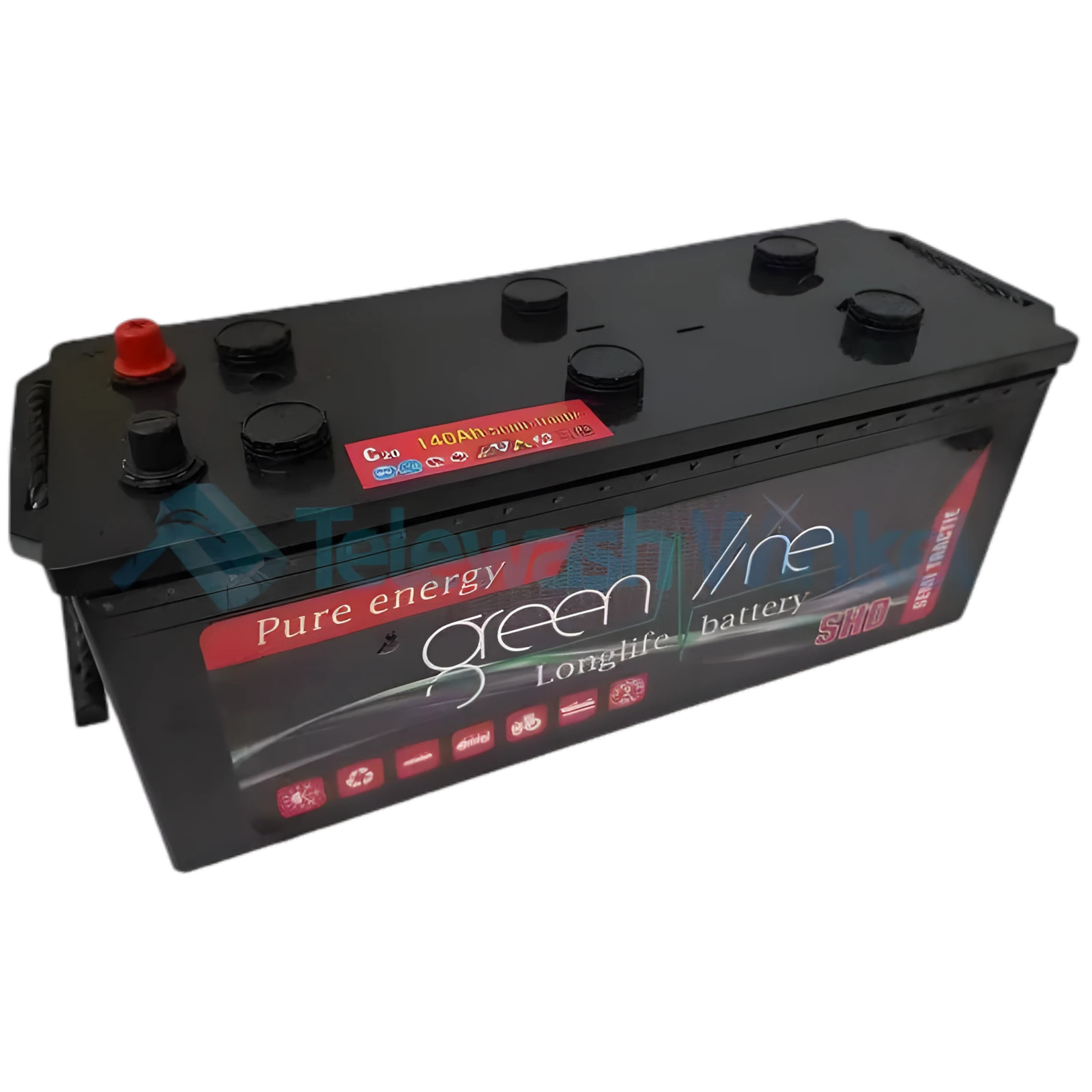 Greenline Accu 12V - Onderhoudsvrije Loodzuuraccu voor Telewash Systemen - productfoto 4