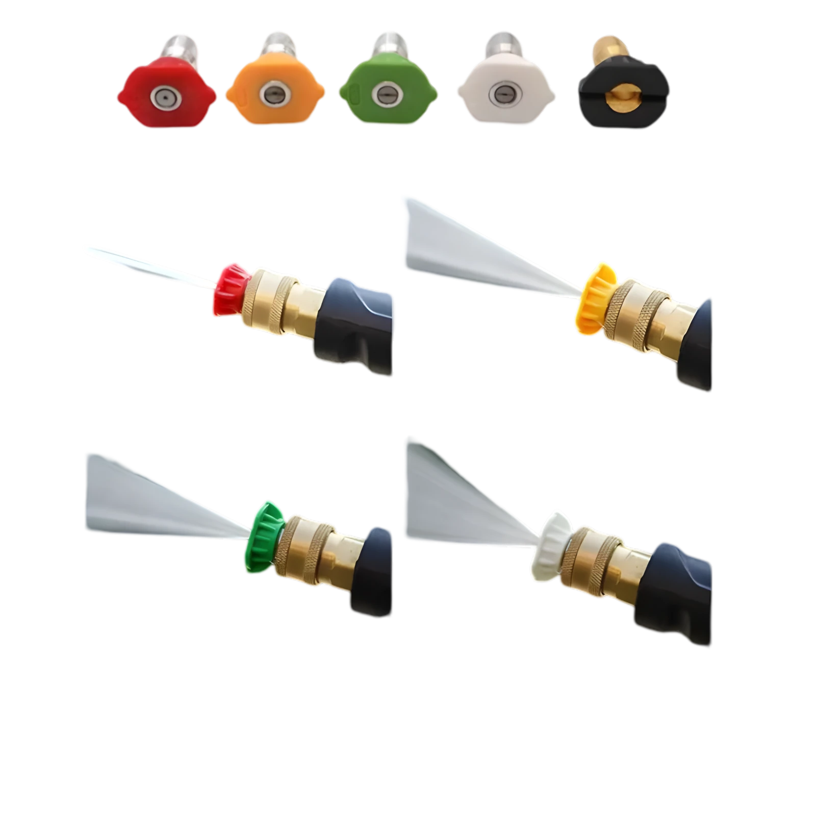 Hogedruk Nozzle Set 5 Stuks - Met Quick Connect Koppelingen