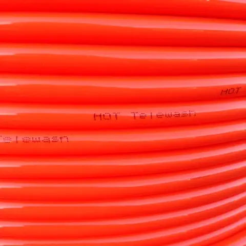 Hot water work hose 5mm Orange per meter