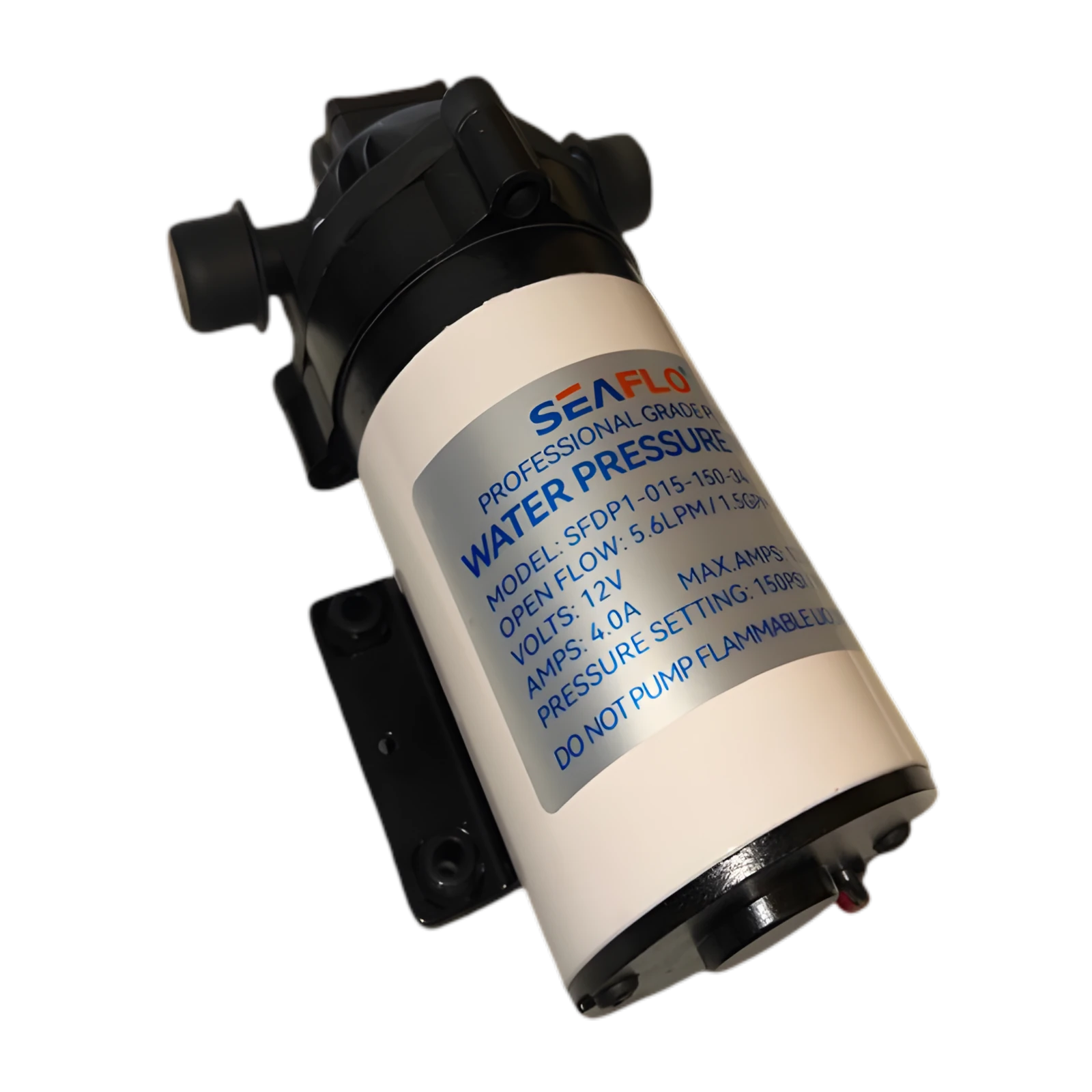 Seaflo Telewash pomp 150 PSI 5,6 liter per minuut, 12V met extra druk