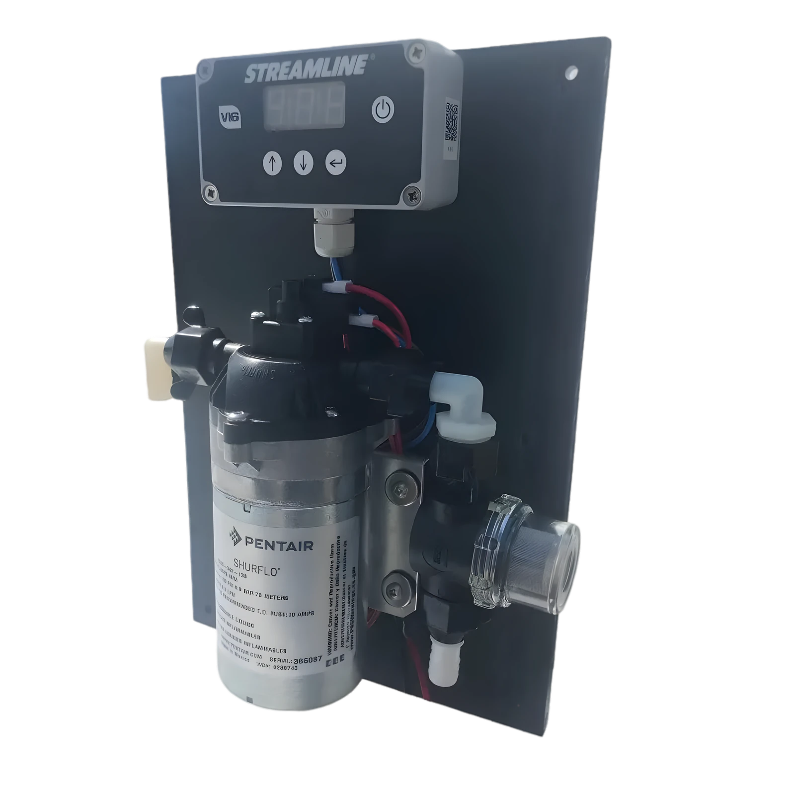 Shurflo Telewash paneel 100 psi met V16 Varistreamer, kant-en-klaar getest