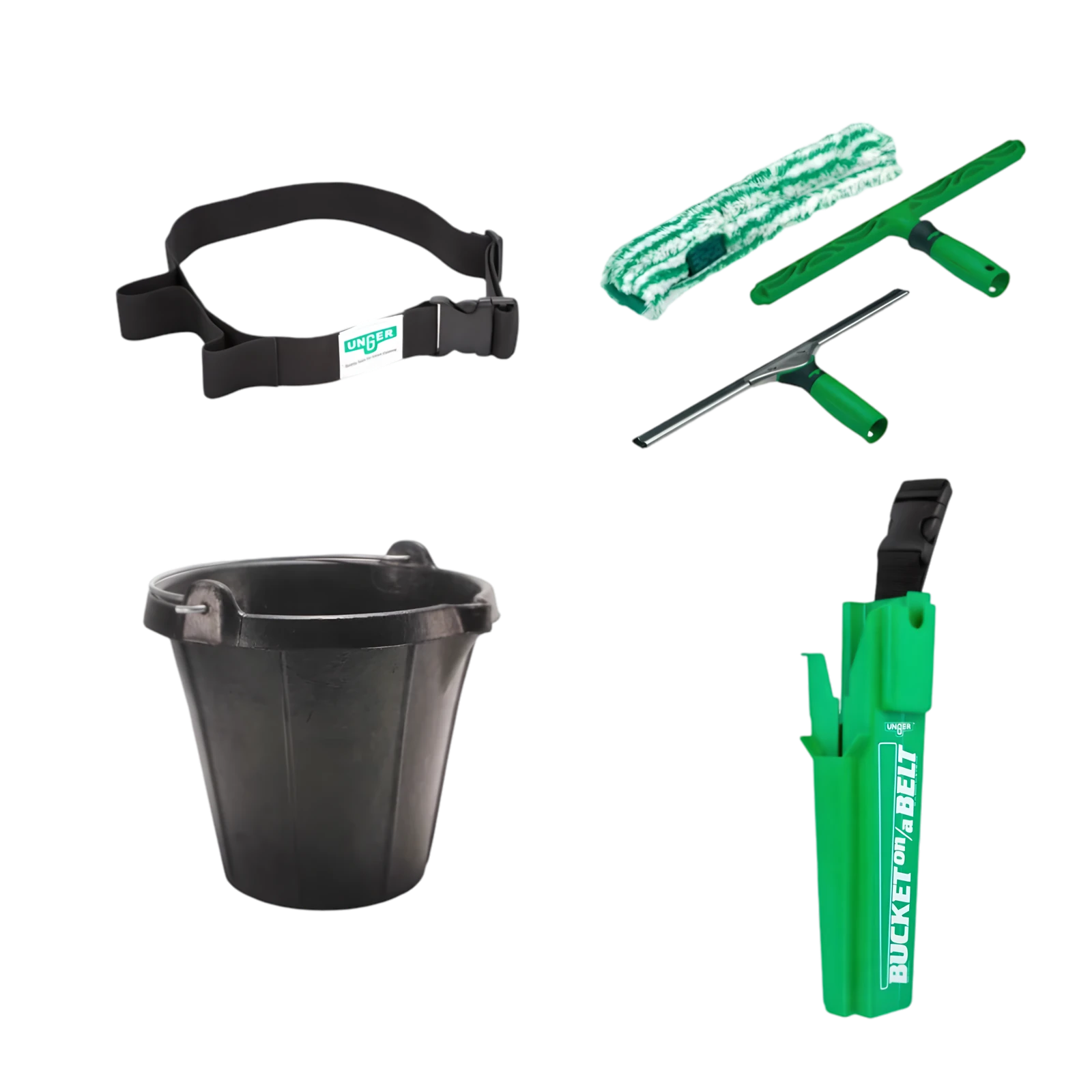 Unger Prof. Glazenwasserset 45 cm met Emmer - Complete Set voor Streeploos Wassen